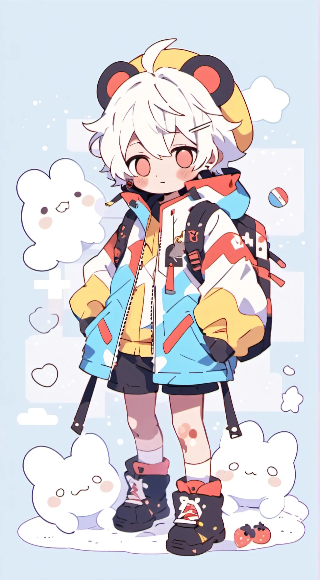 ai character: bakugo kacchan  background