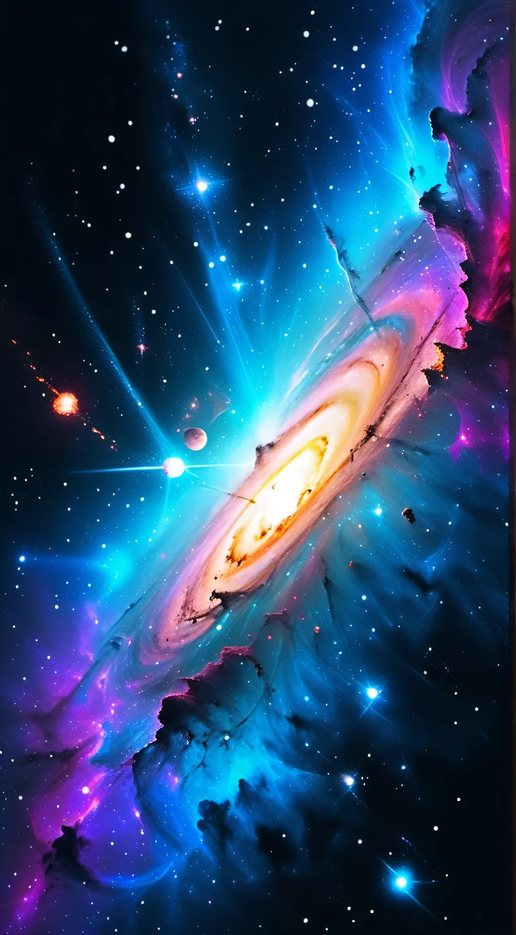 ai character: milky way galaxy  background