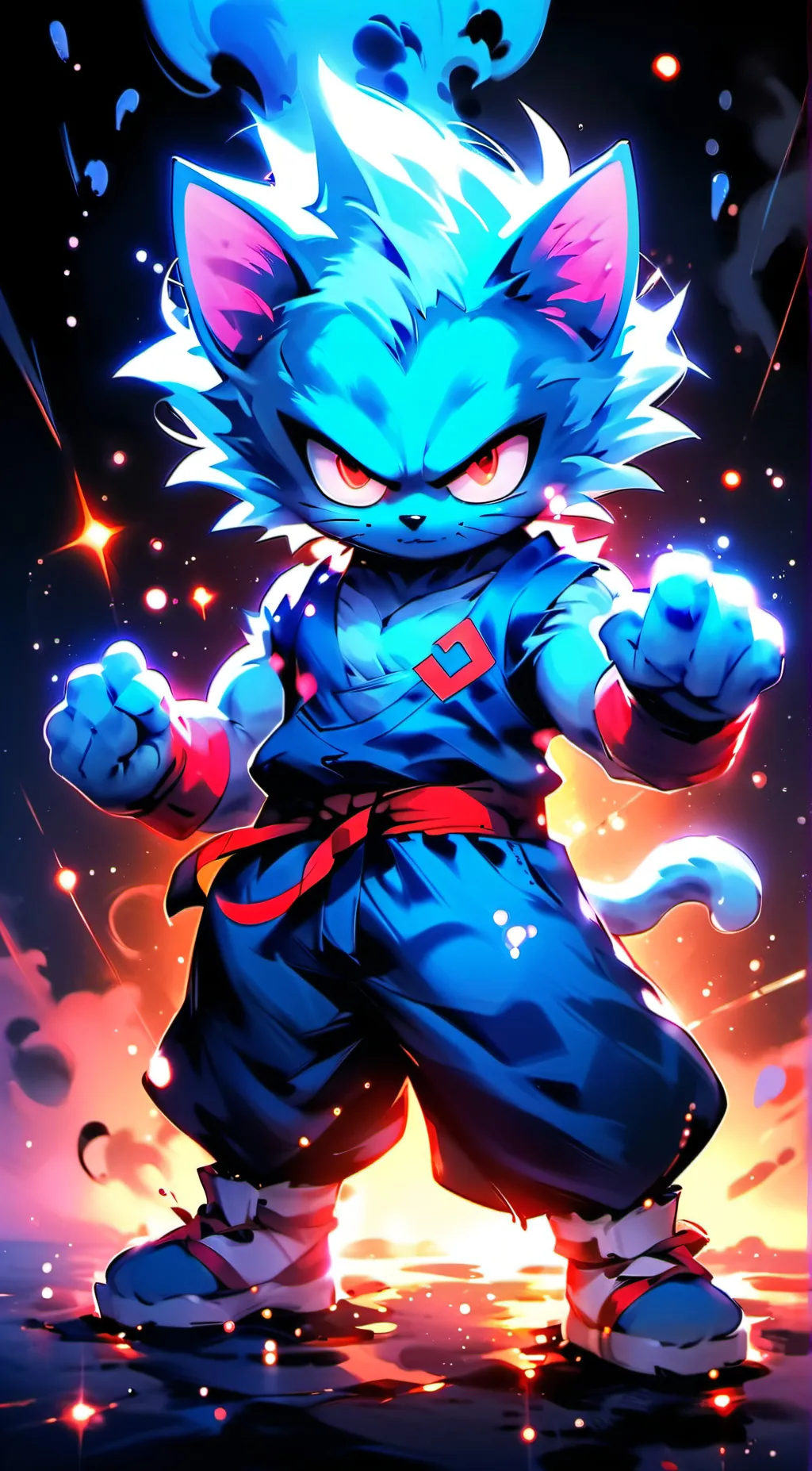 ai character: super Smurf cat background