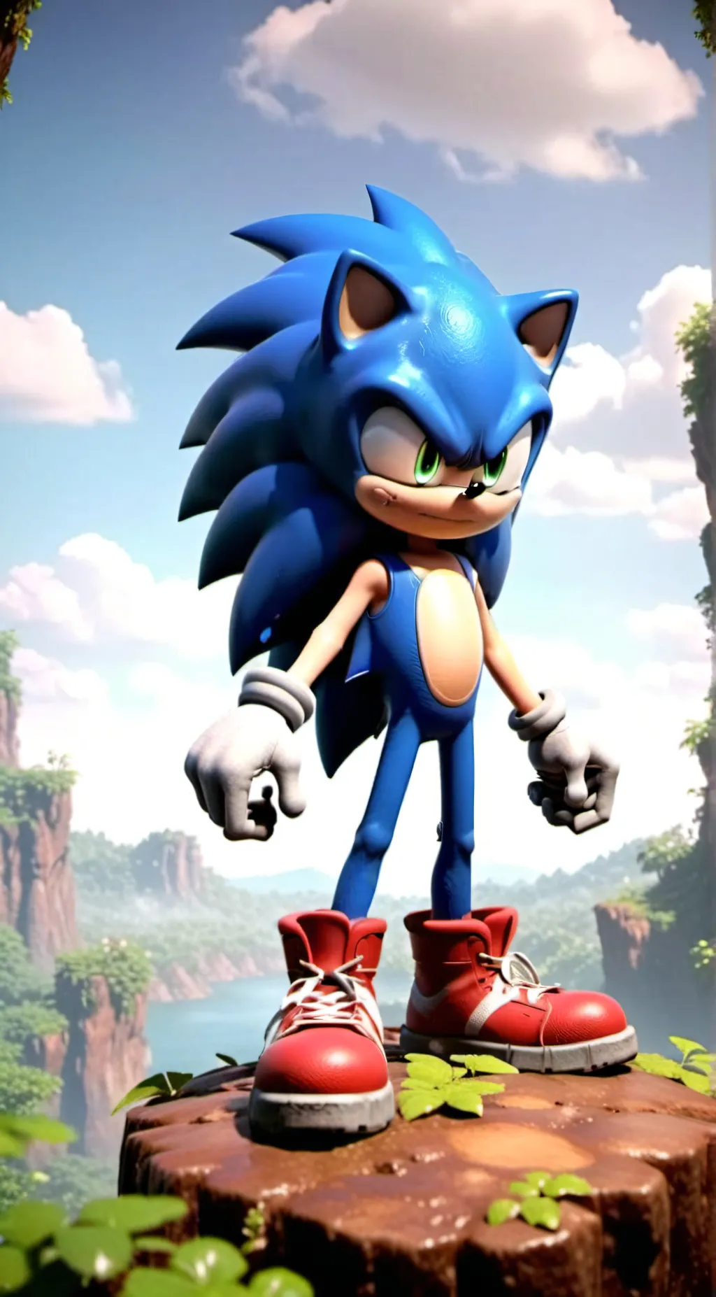 ai character: sonic  background