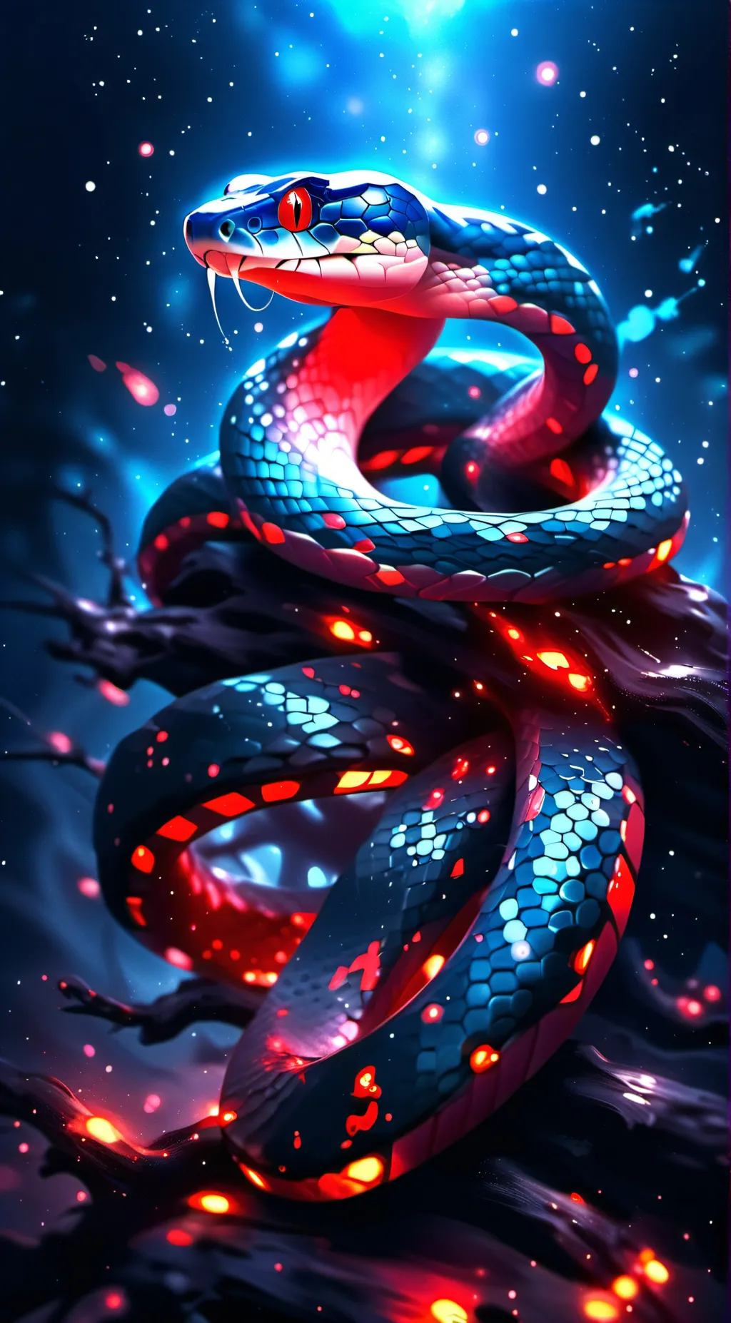 ai character: Wild snake background