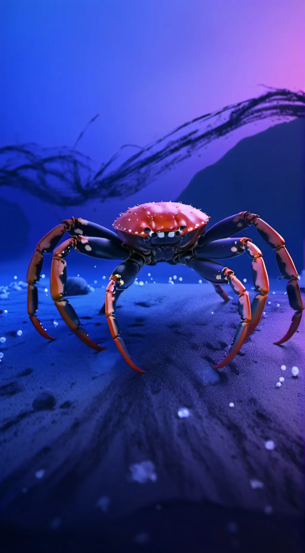 ai character: Japanese king crab background