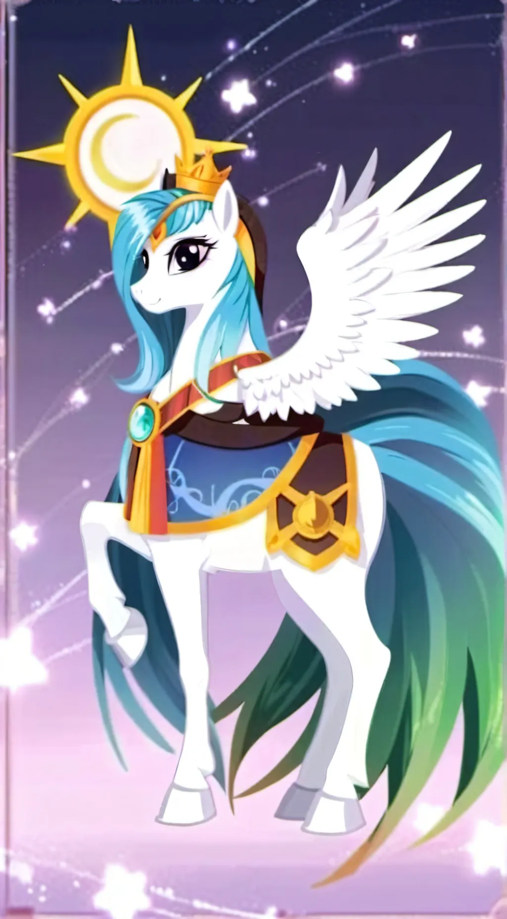ai character: Princess Celestia background