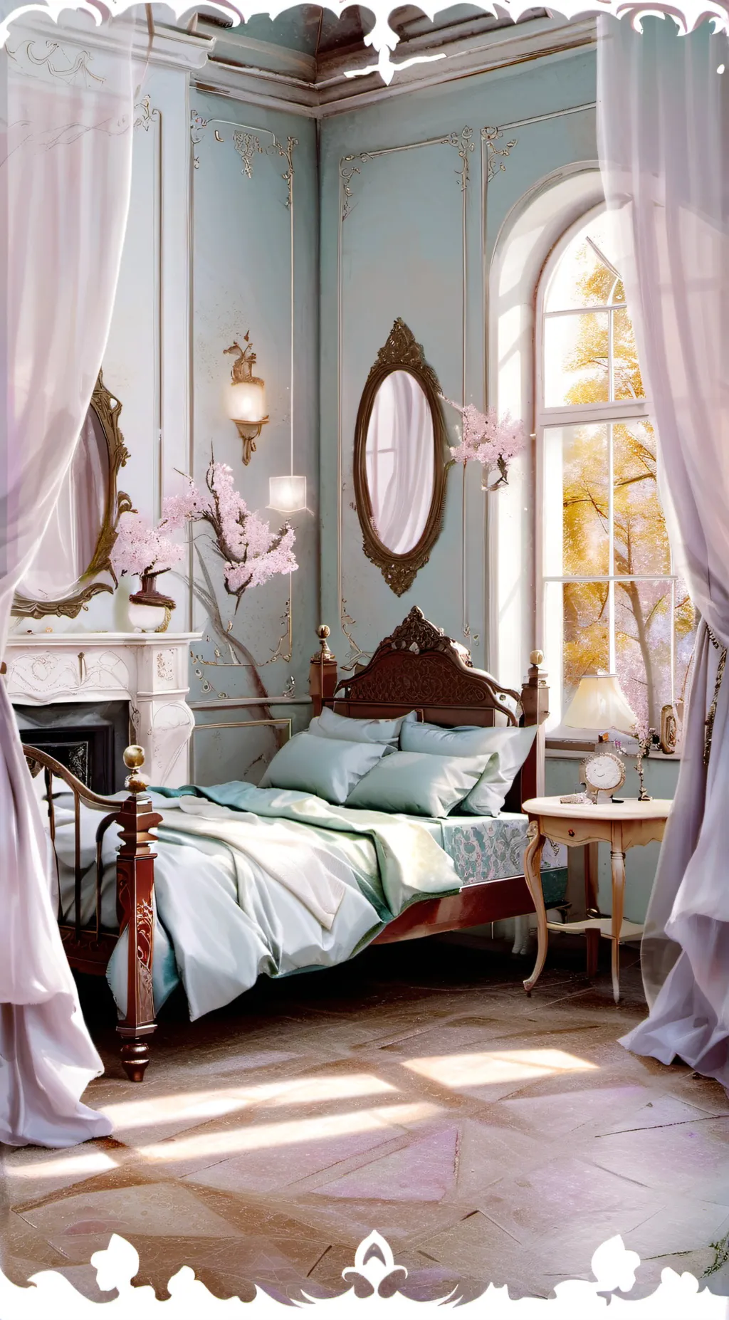 ai character: Bedroom background