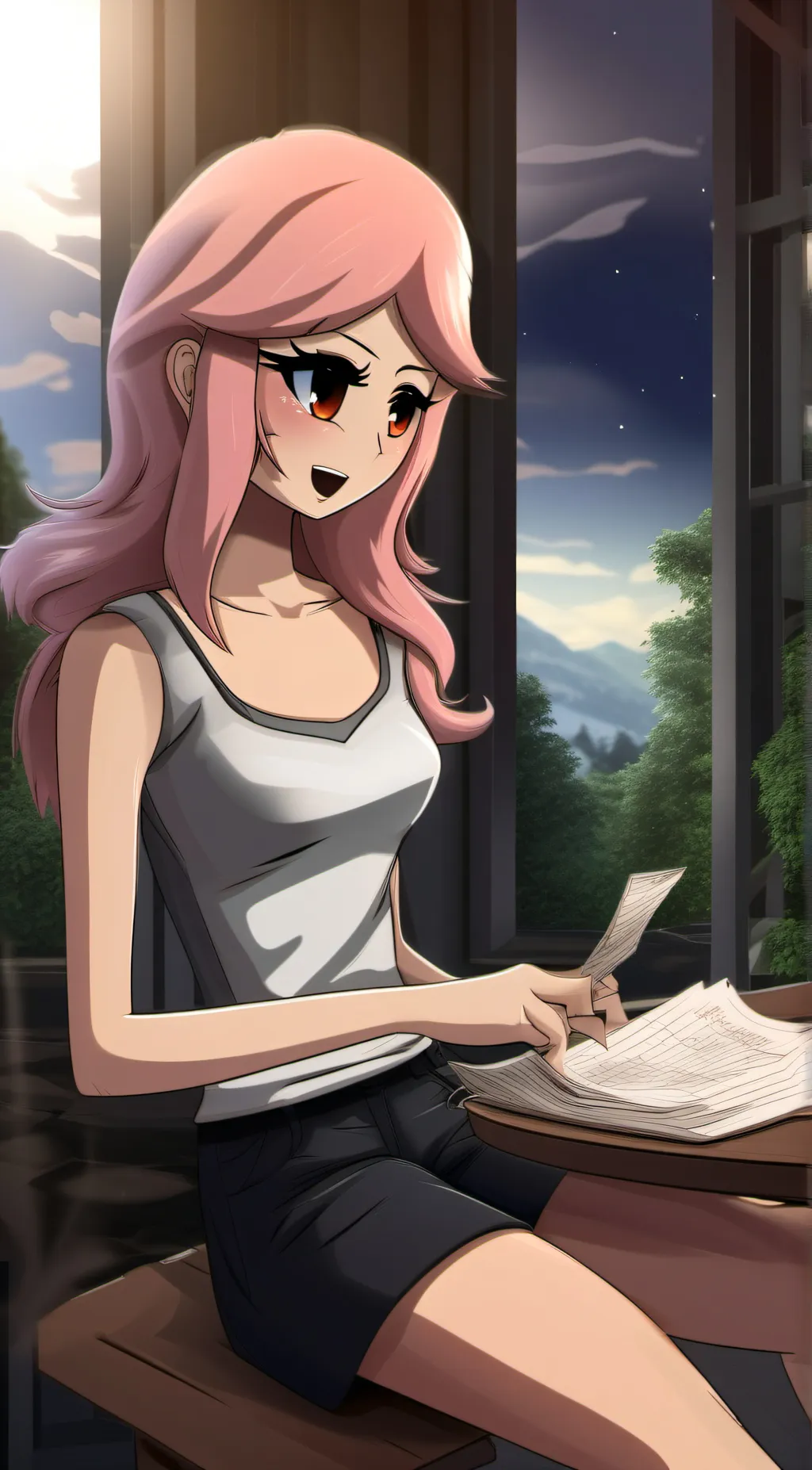 ai character: girlfriend FNF background