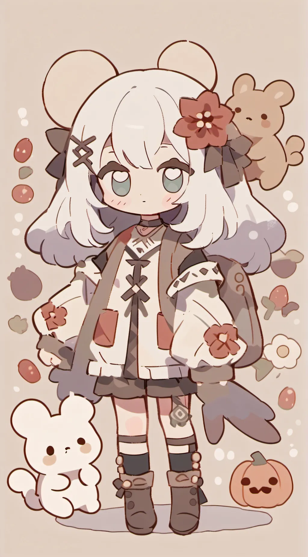 ai character: Chibi shoto&bakugo background