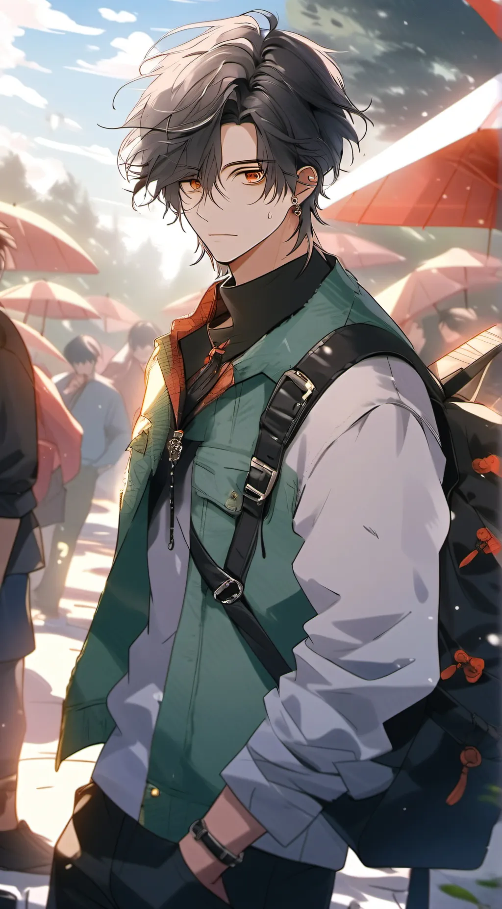 ai character: Justin  background