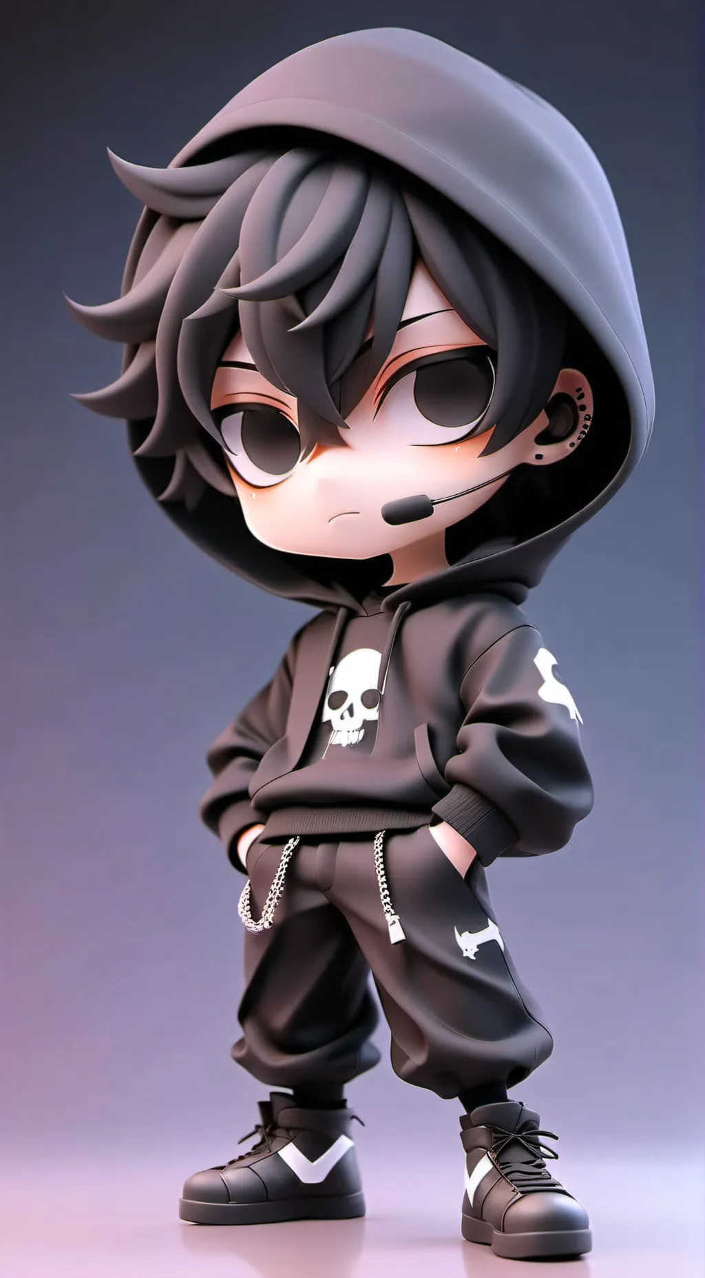 ai character: gacha emo boi background