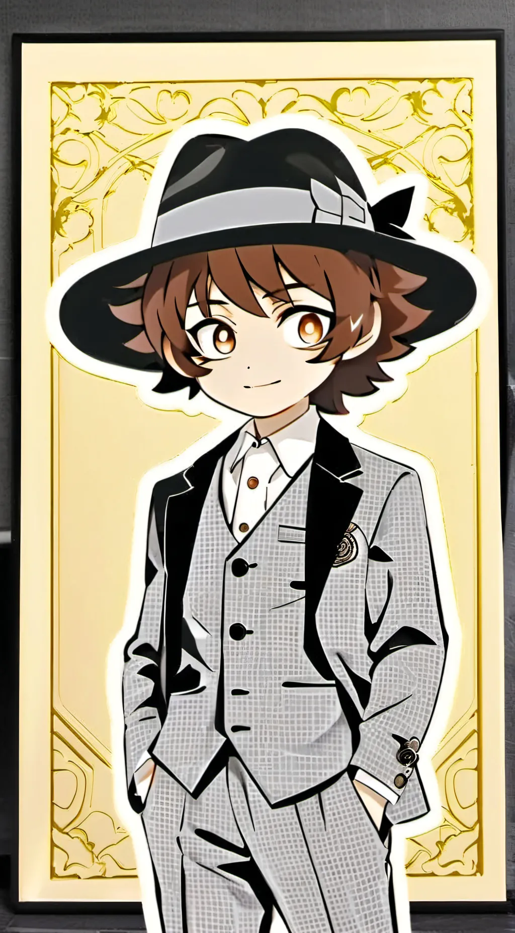 ai character: mono background