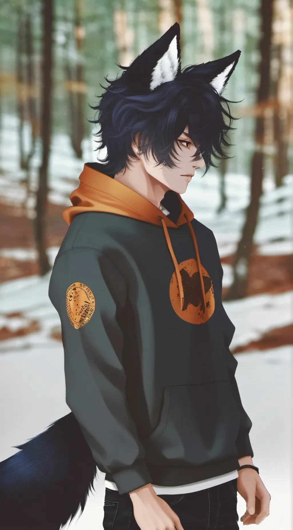 ai character: Elfric Black background