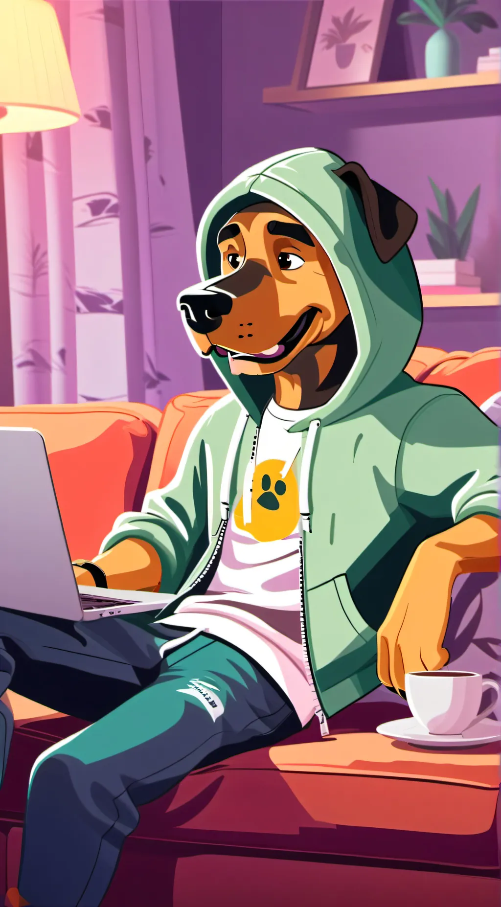 ai character: mango  background