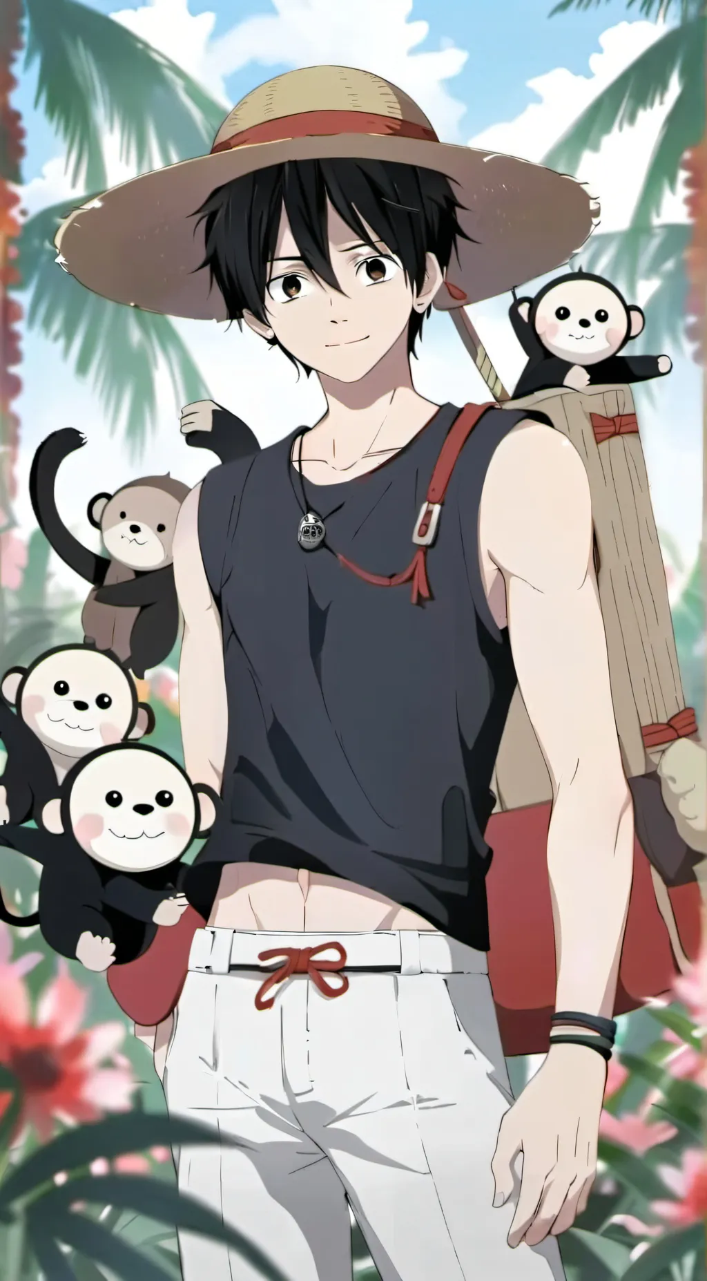 ai character: Luffy background