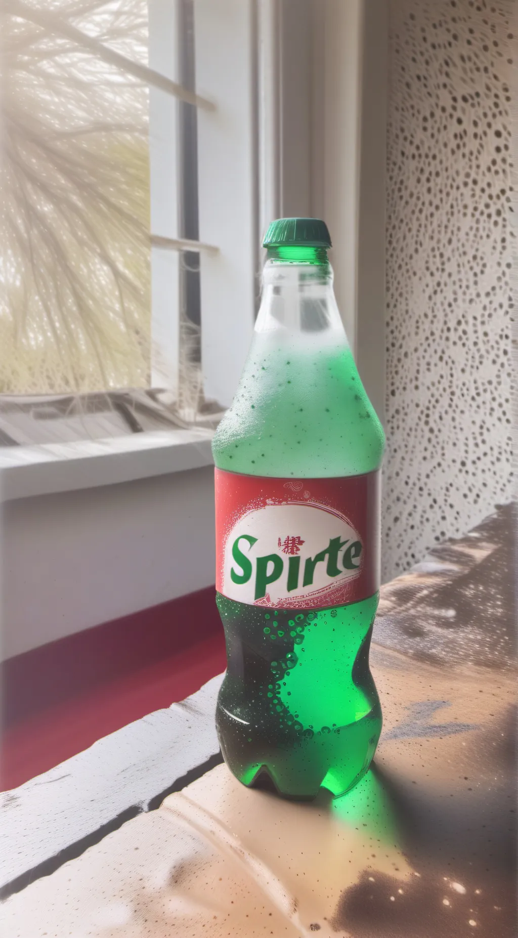 ai character: "Sprite" bottle background