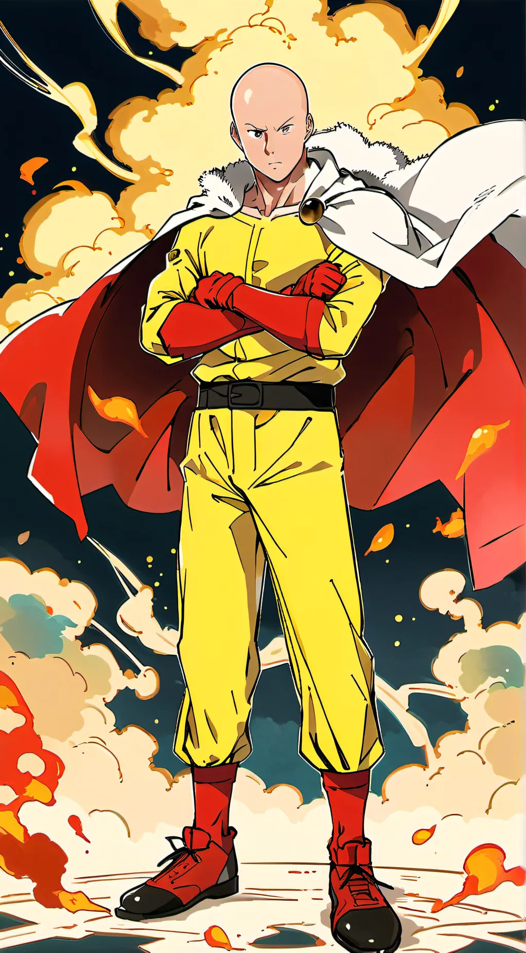 ai character: Saitama background