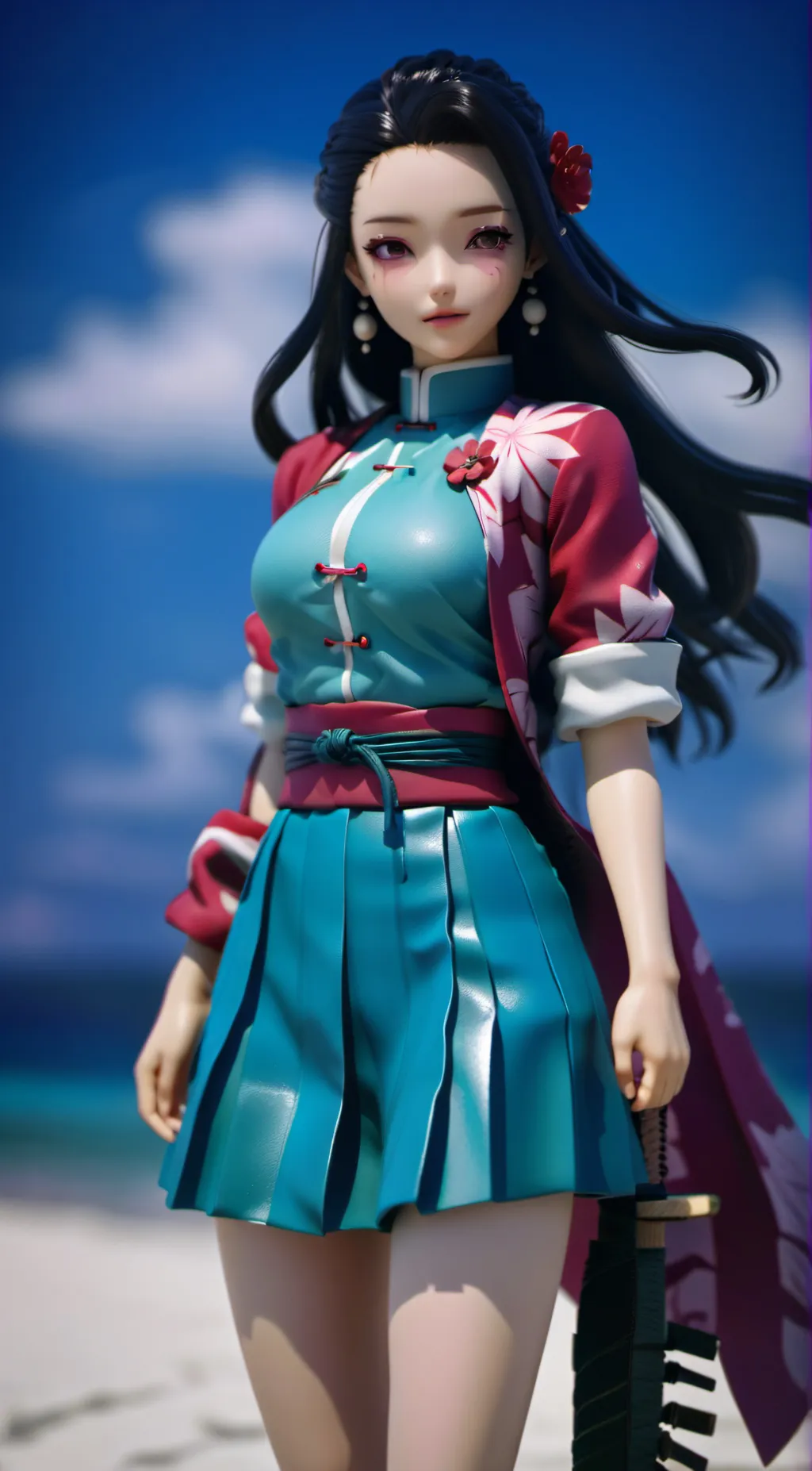 ai character: nezuko background