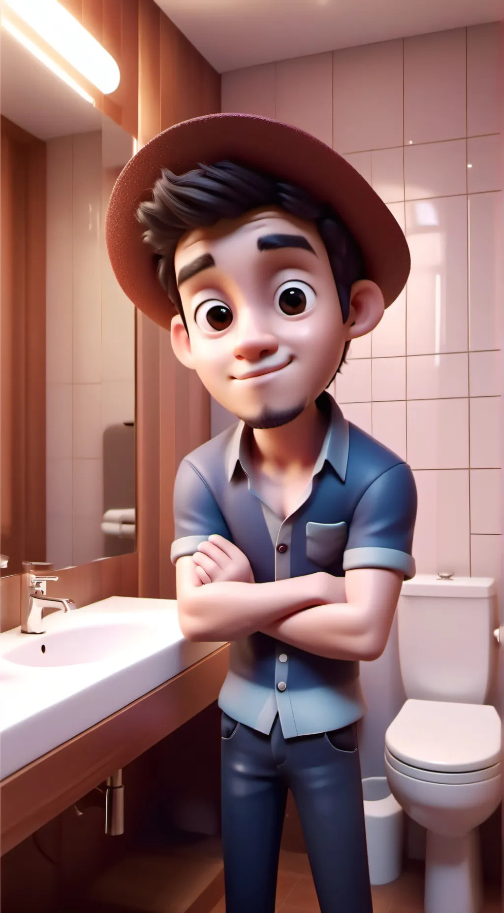 ai character: banheiro público  background