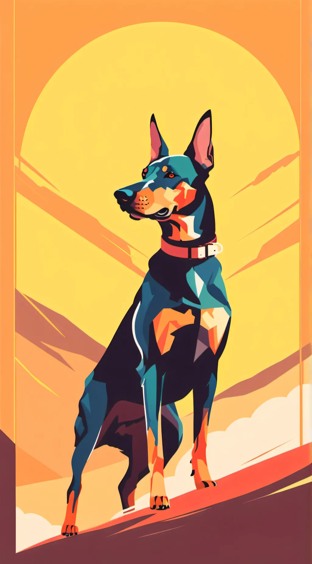 ai character: Gaurd Dog background