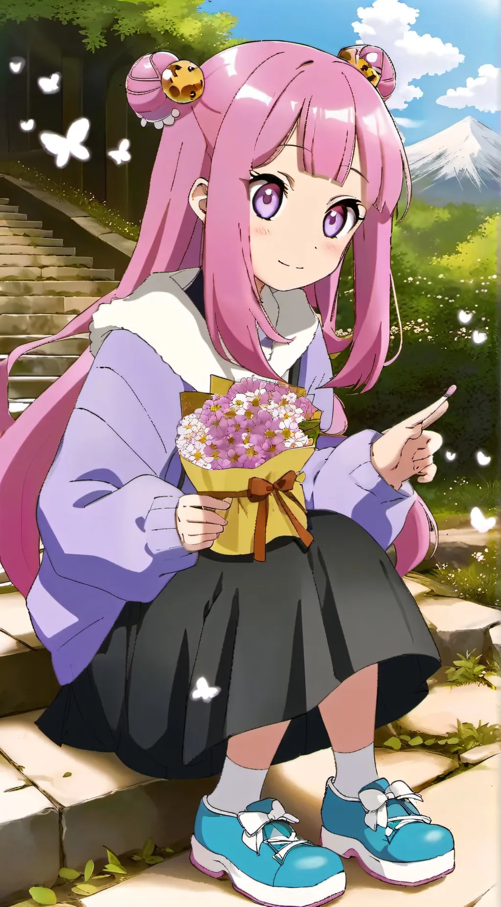 ai character: Momoko Fuyuki background