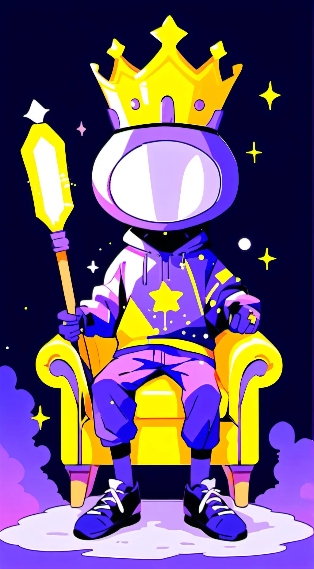 ai character: purple boy2025 background