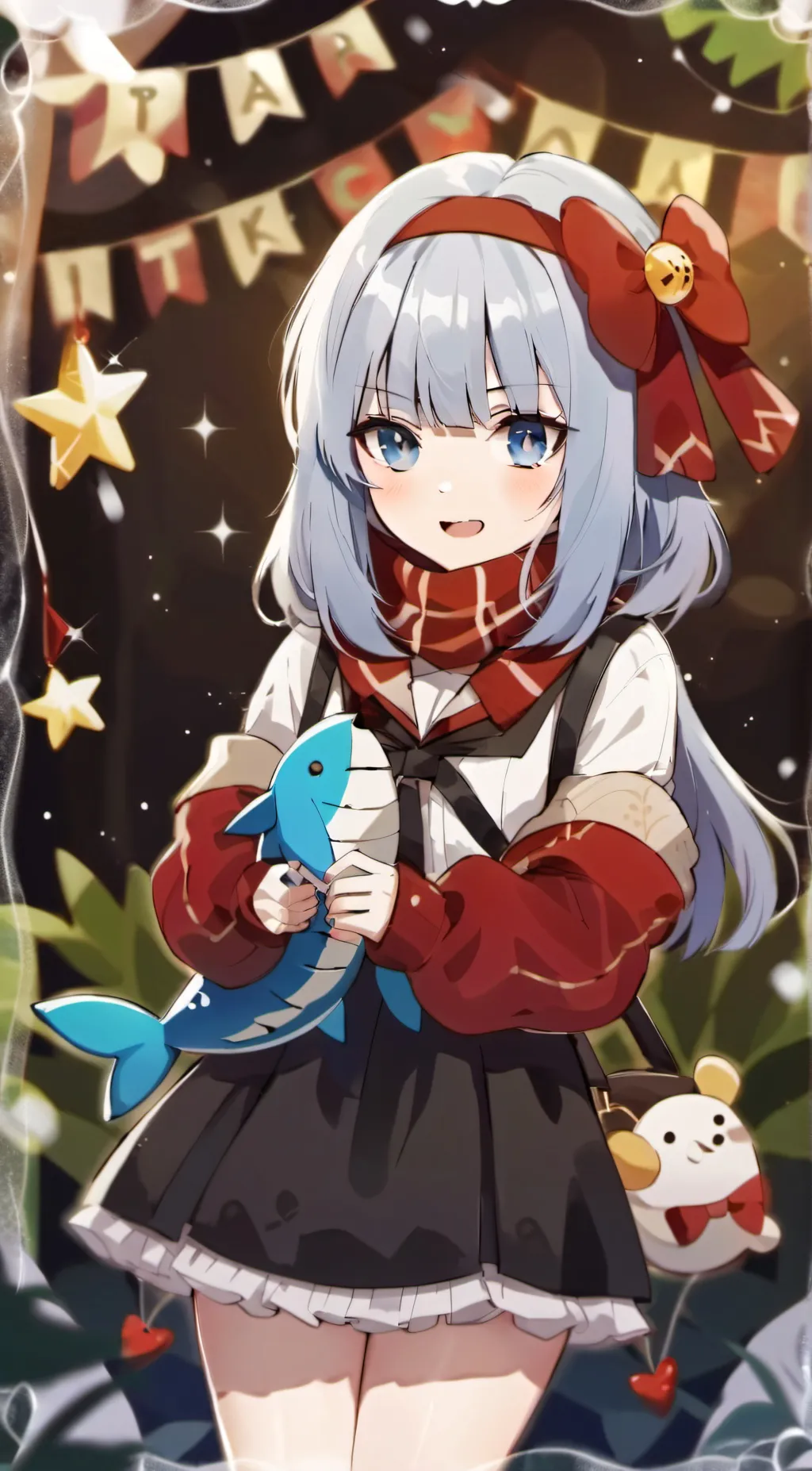 ai character: shark girl background