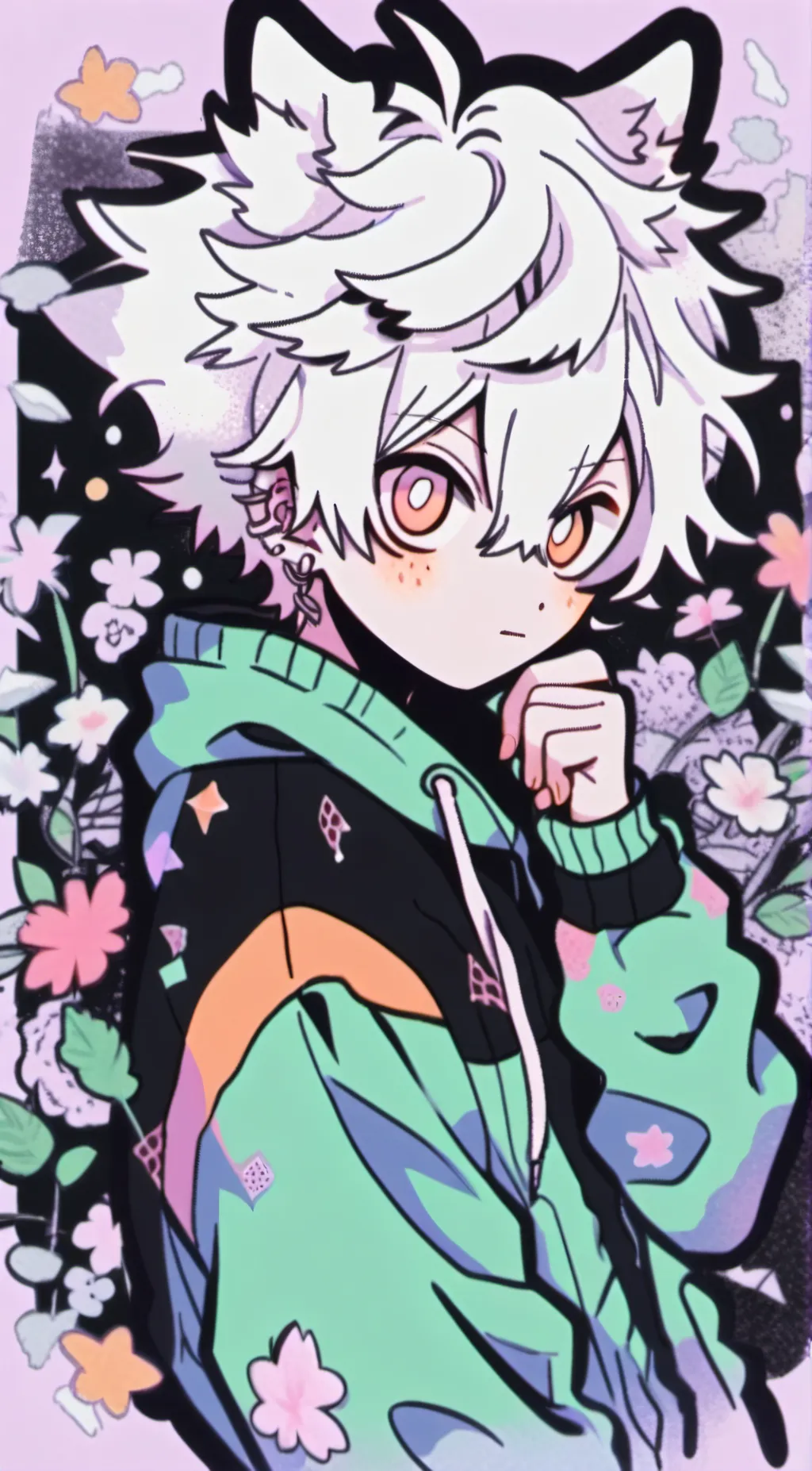 ai character: Bakugo•Halloween  background