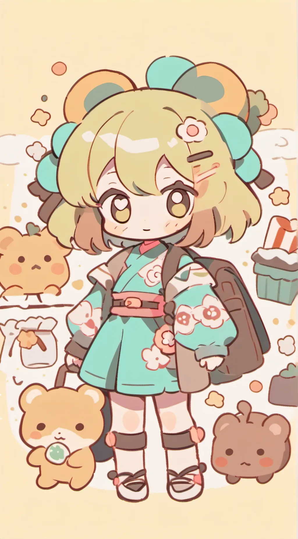 ai character: tbhk road trip  background