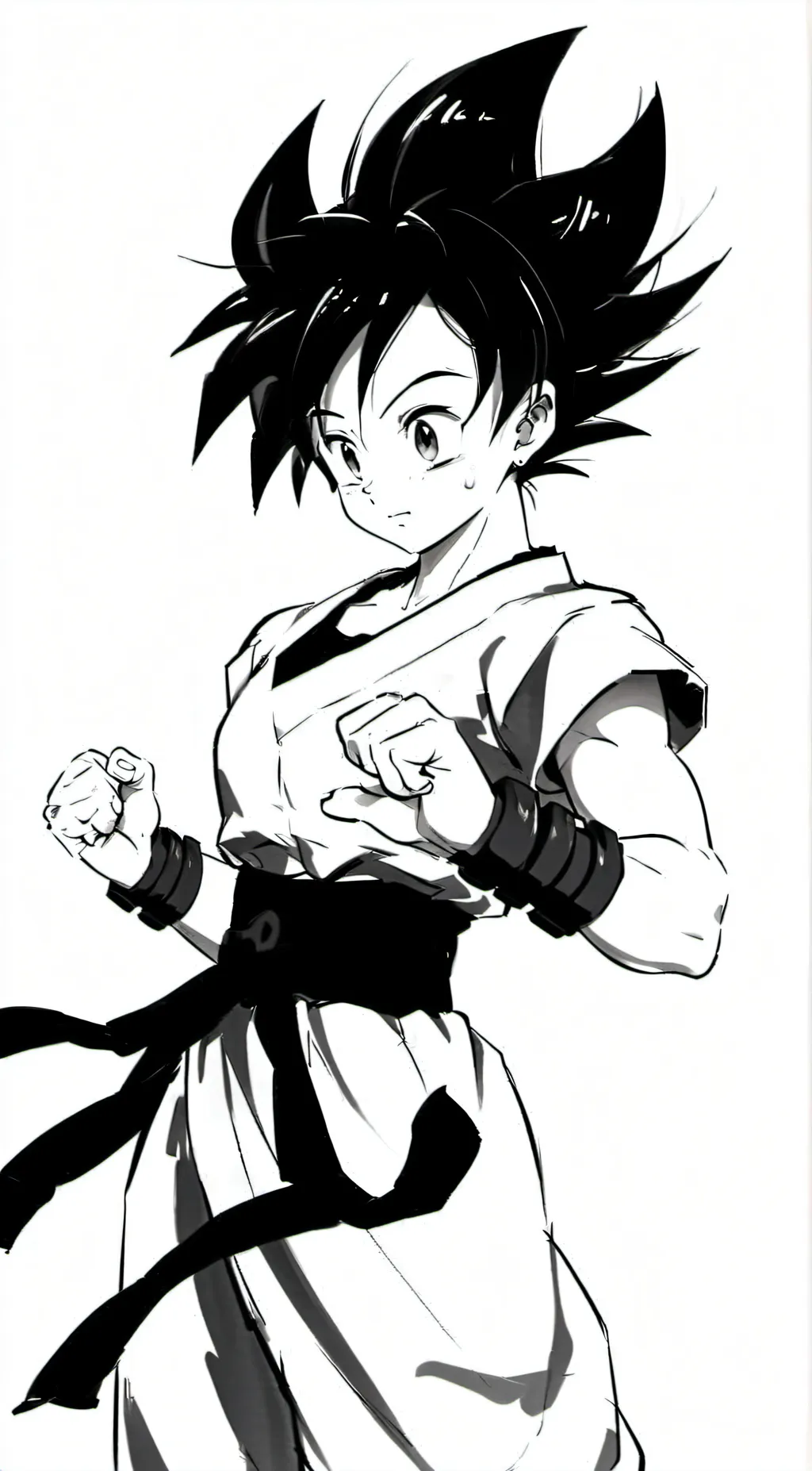 ai character: Goki (female goku) background