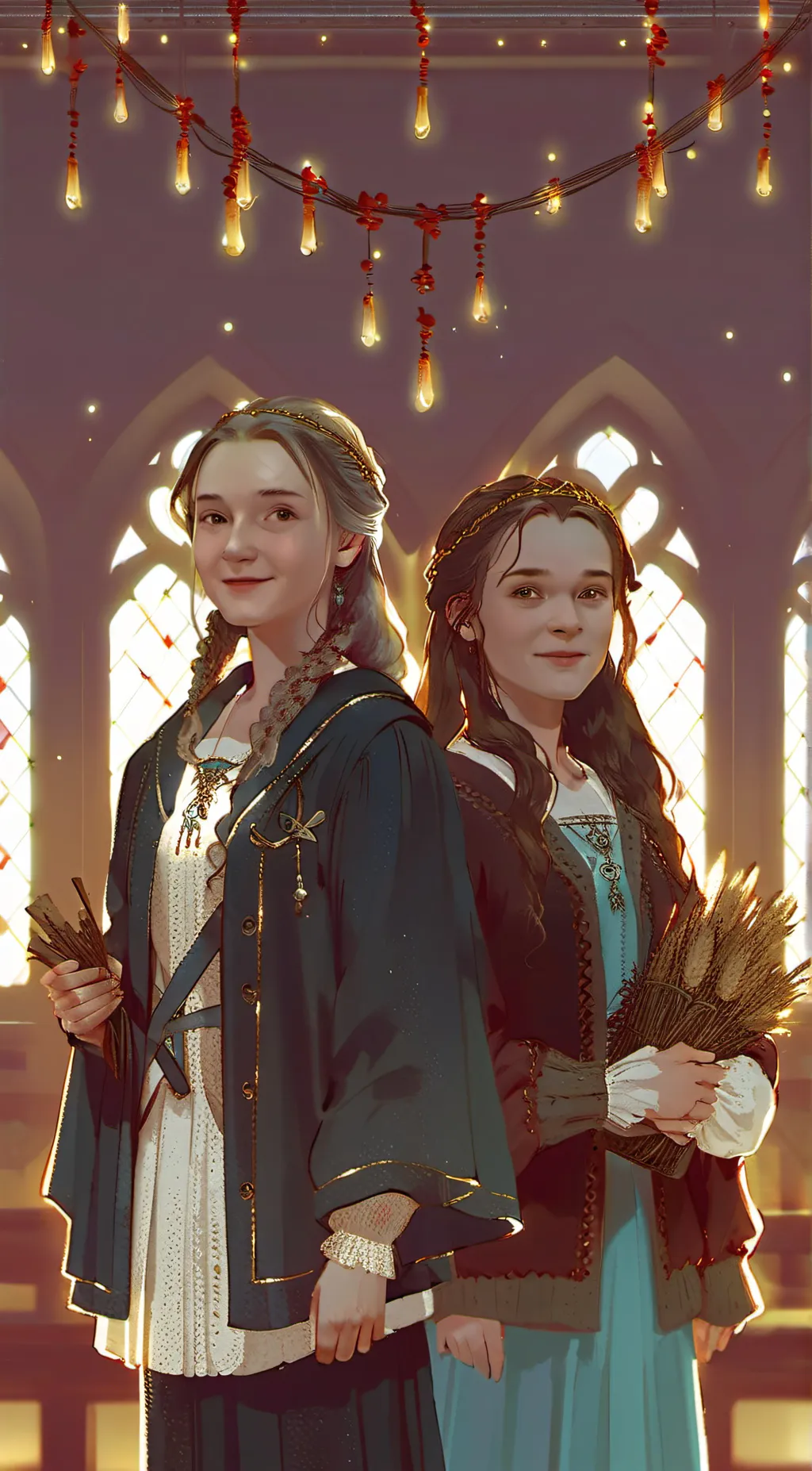 ai character: Hermione and Ginny background