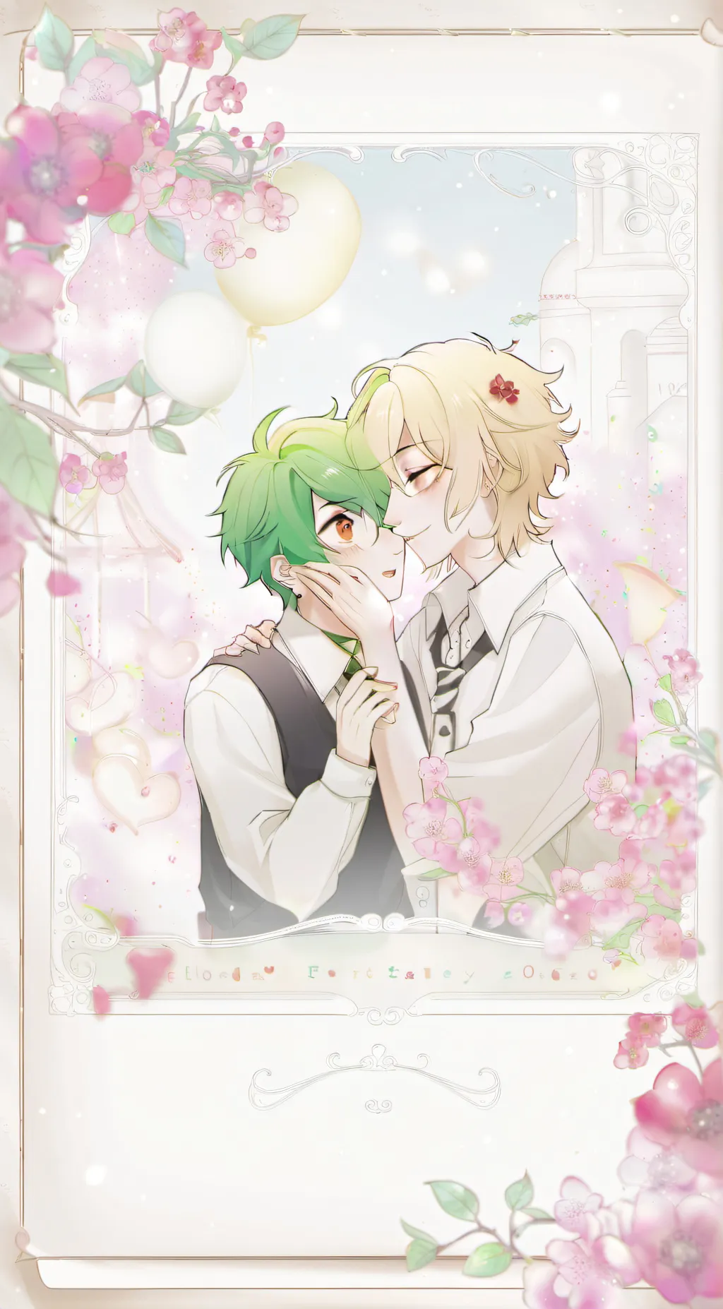 ai character: Bakudeku🧡💚 background