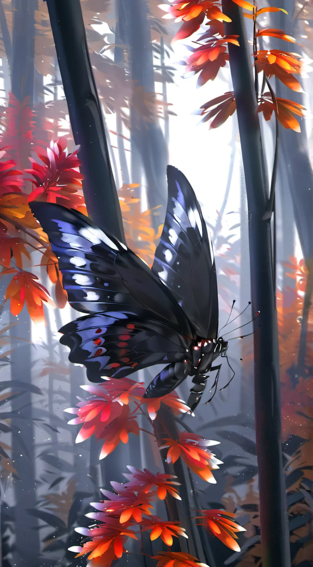 ai character: Autumn background