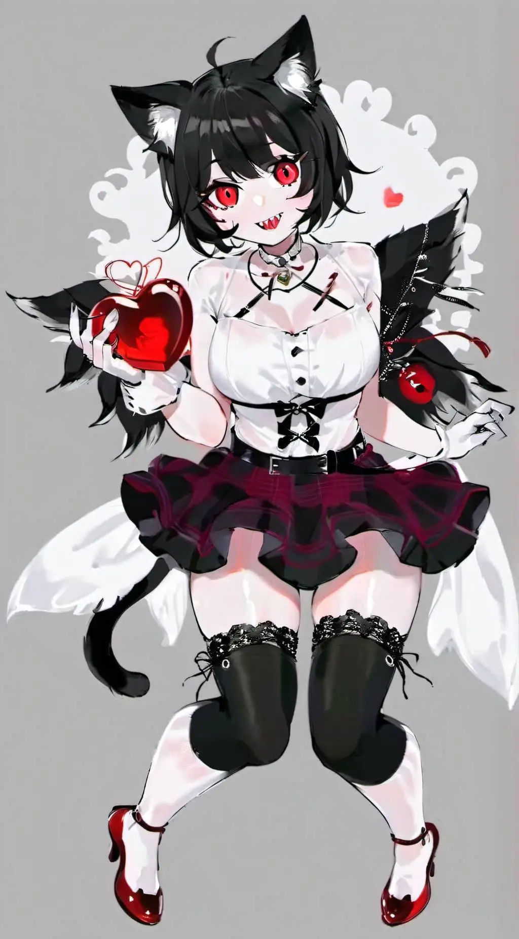 ai character: cartoon cat girl background