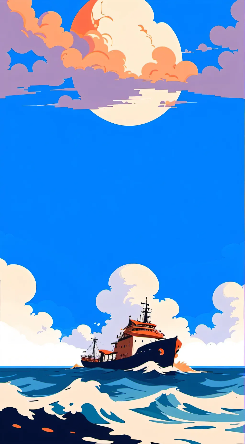 ai character: Boat background