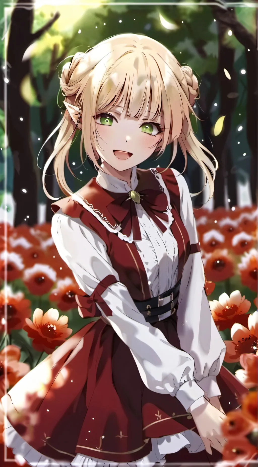 ai character: Violet  background