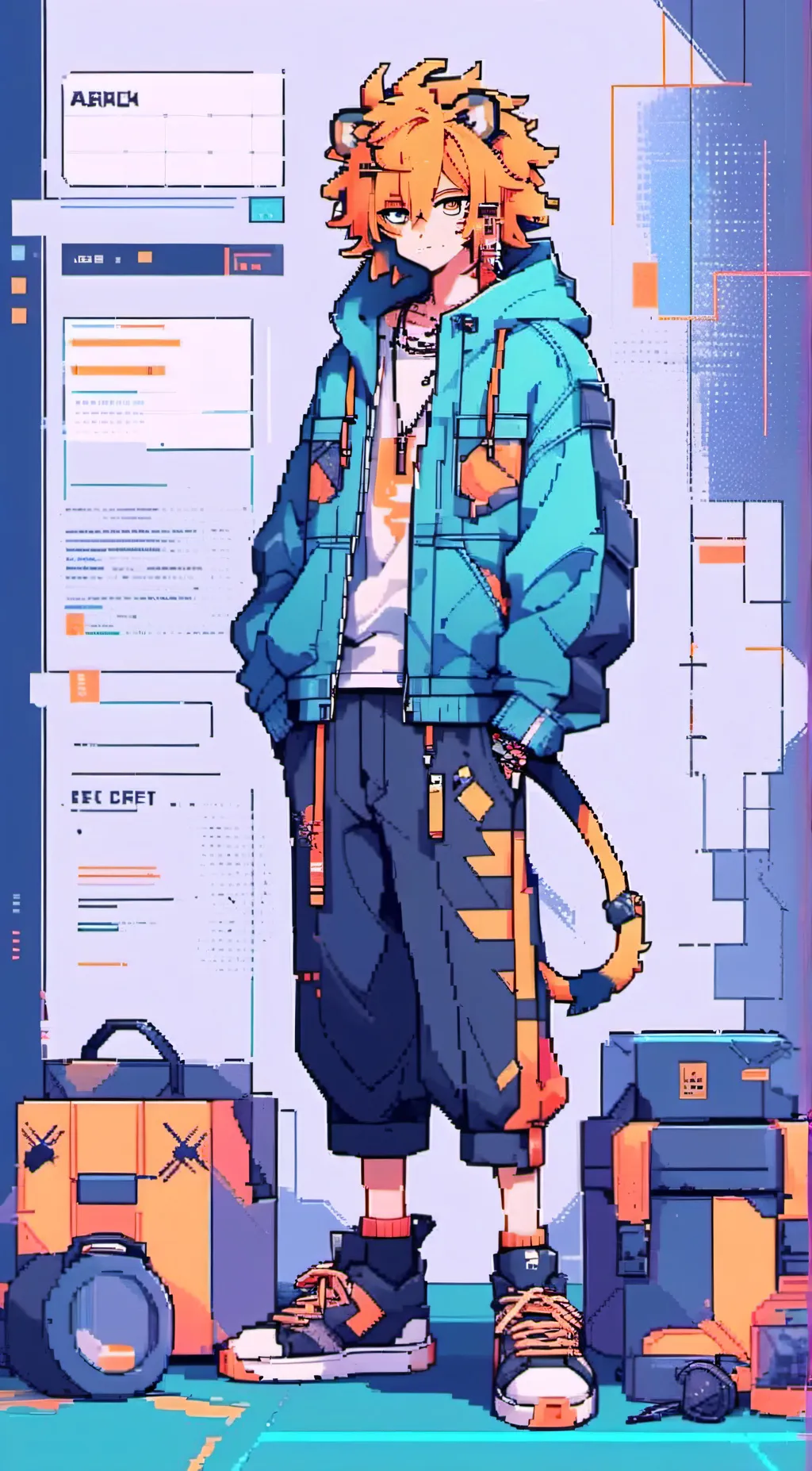 ai character: Leo background