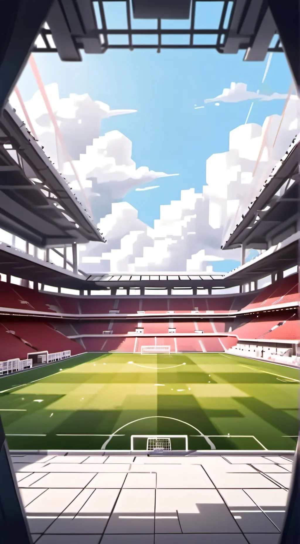 ai character: soccer feild game  background