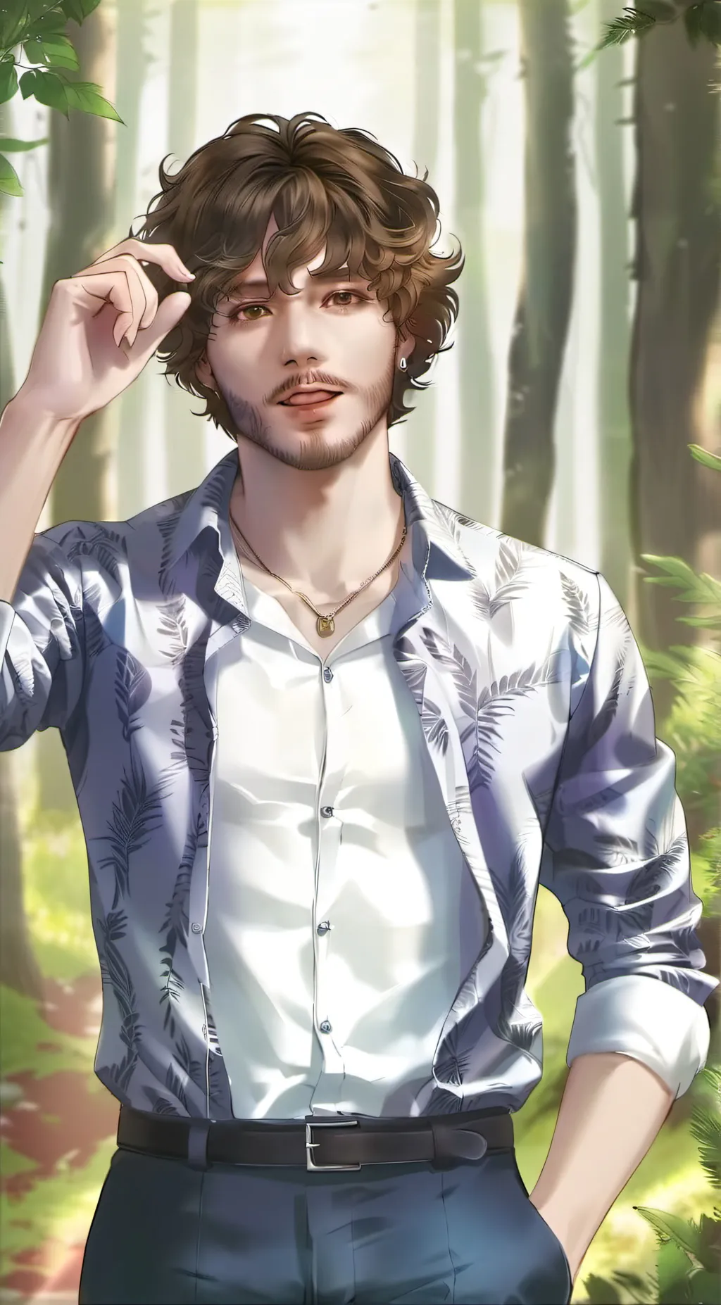 ai character: Clay background