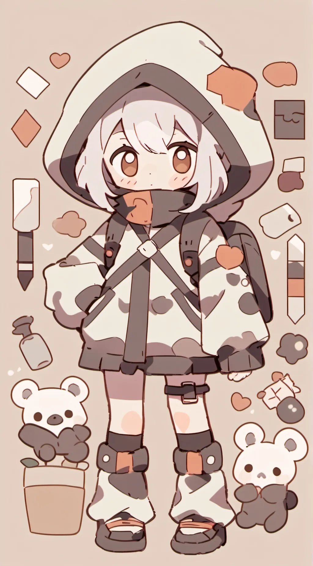 ai character: DDLC at a party! background