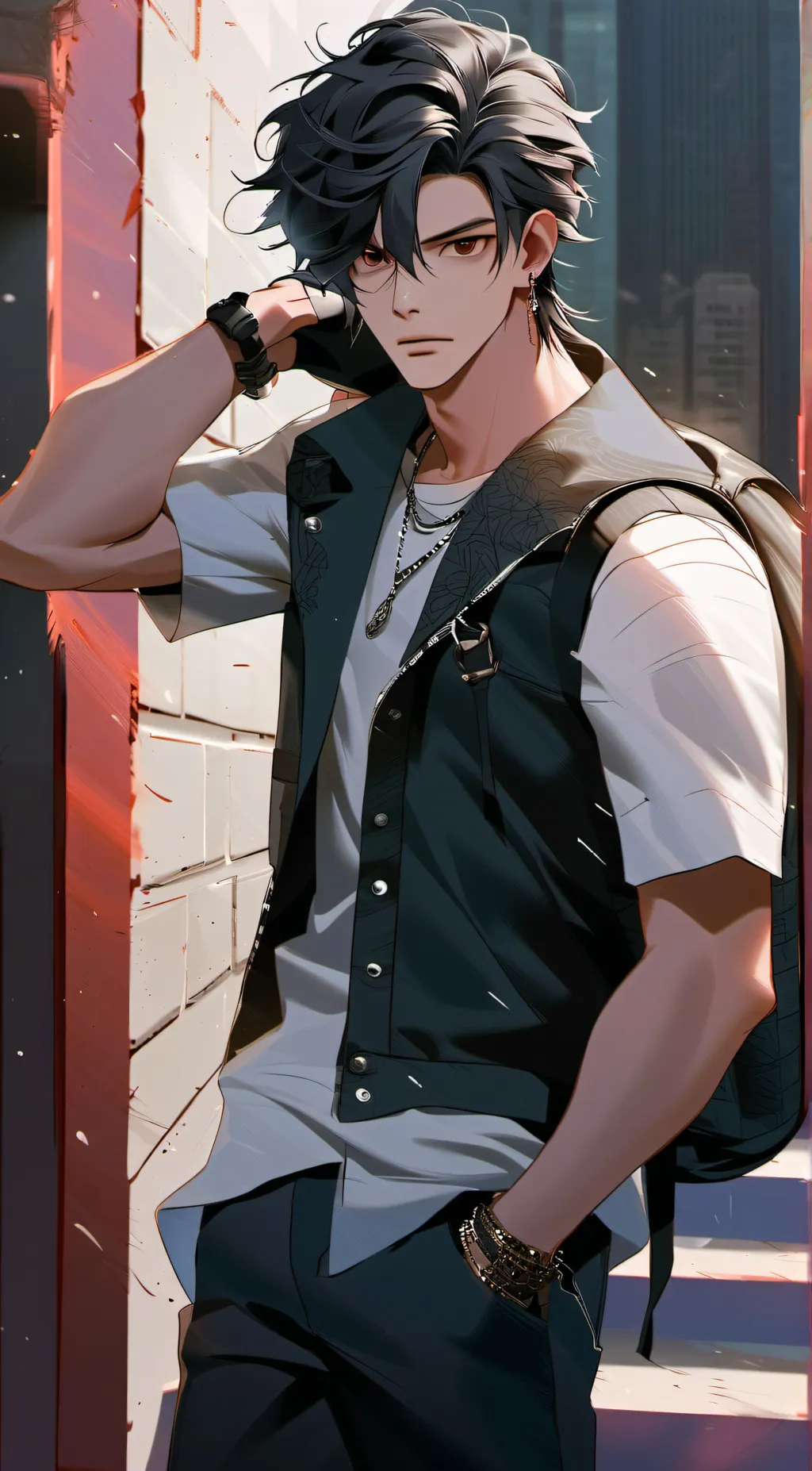 ai character: August  background