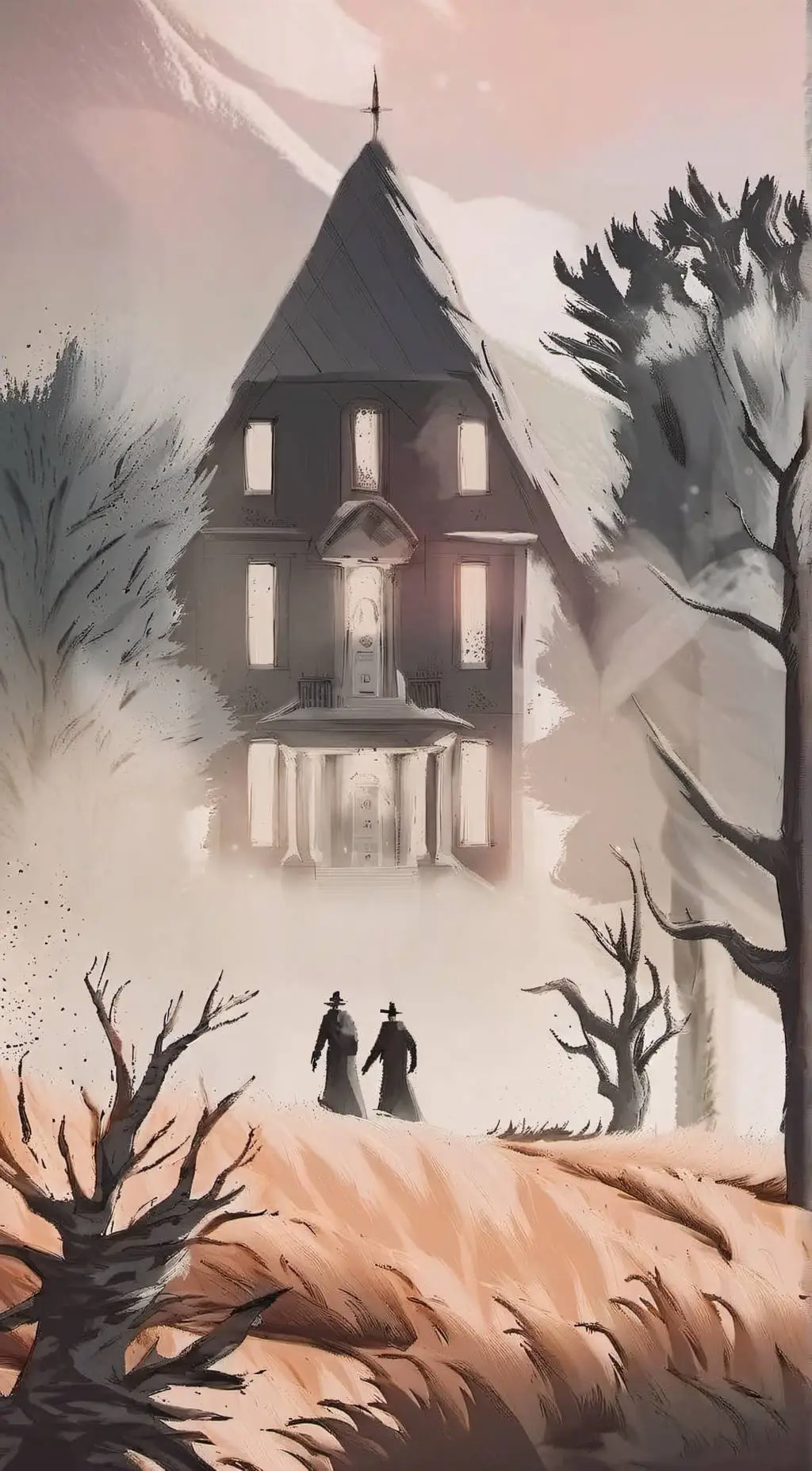 ai character: slender mansion  background