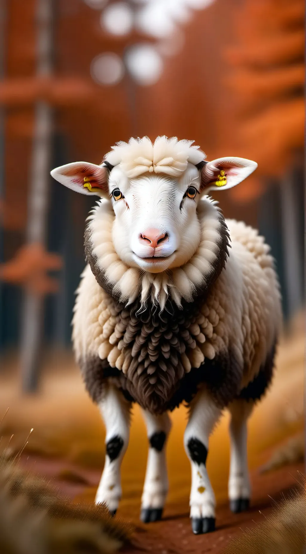 ai character: sheep background