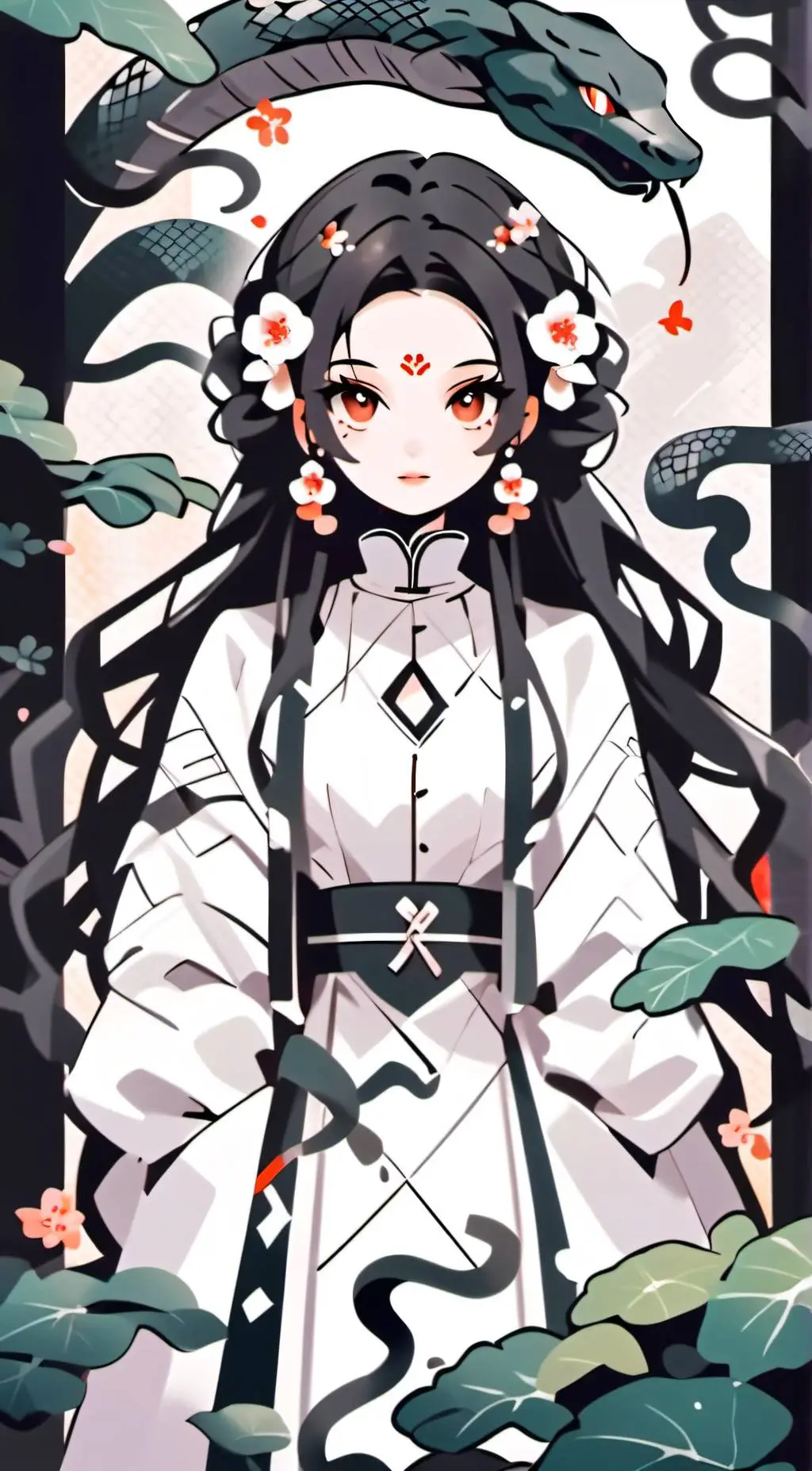 ai character: snake background