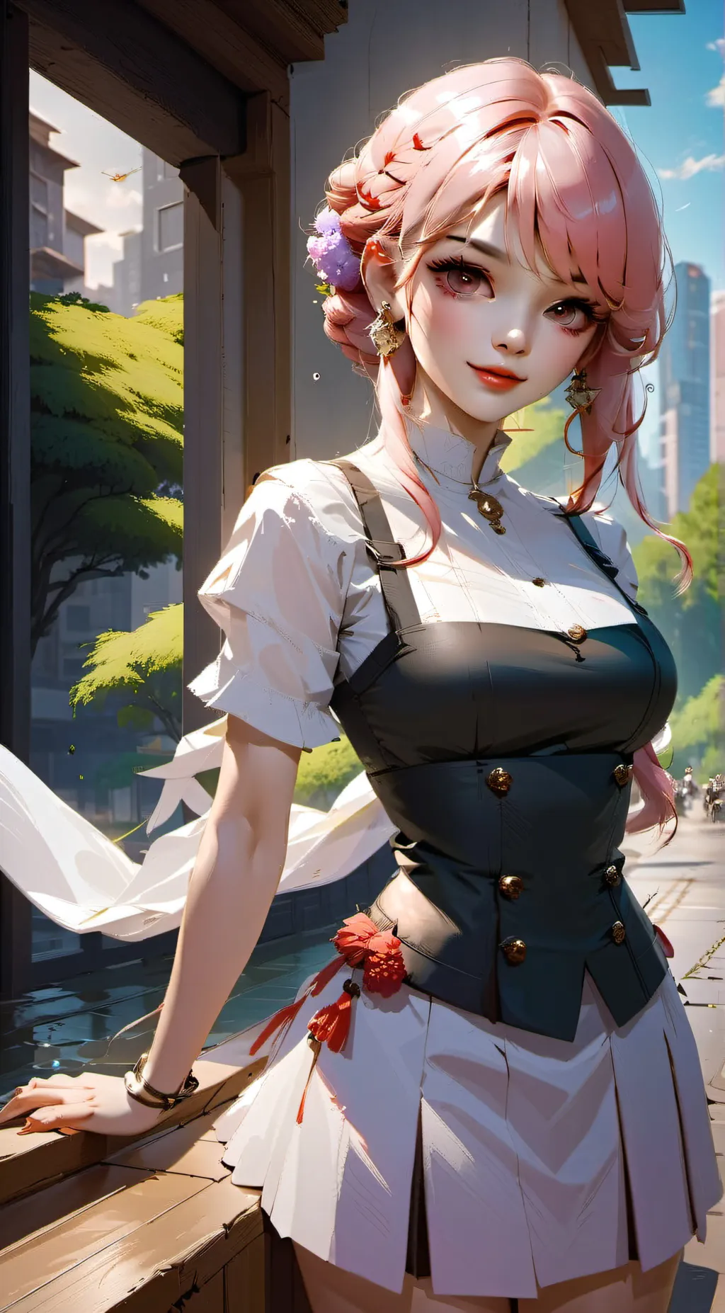 ai character: Flora  background