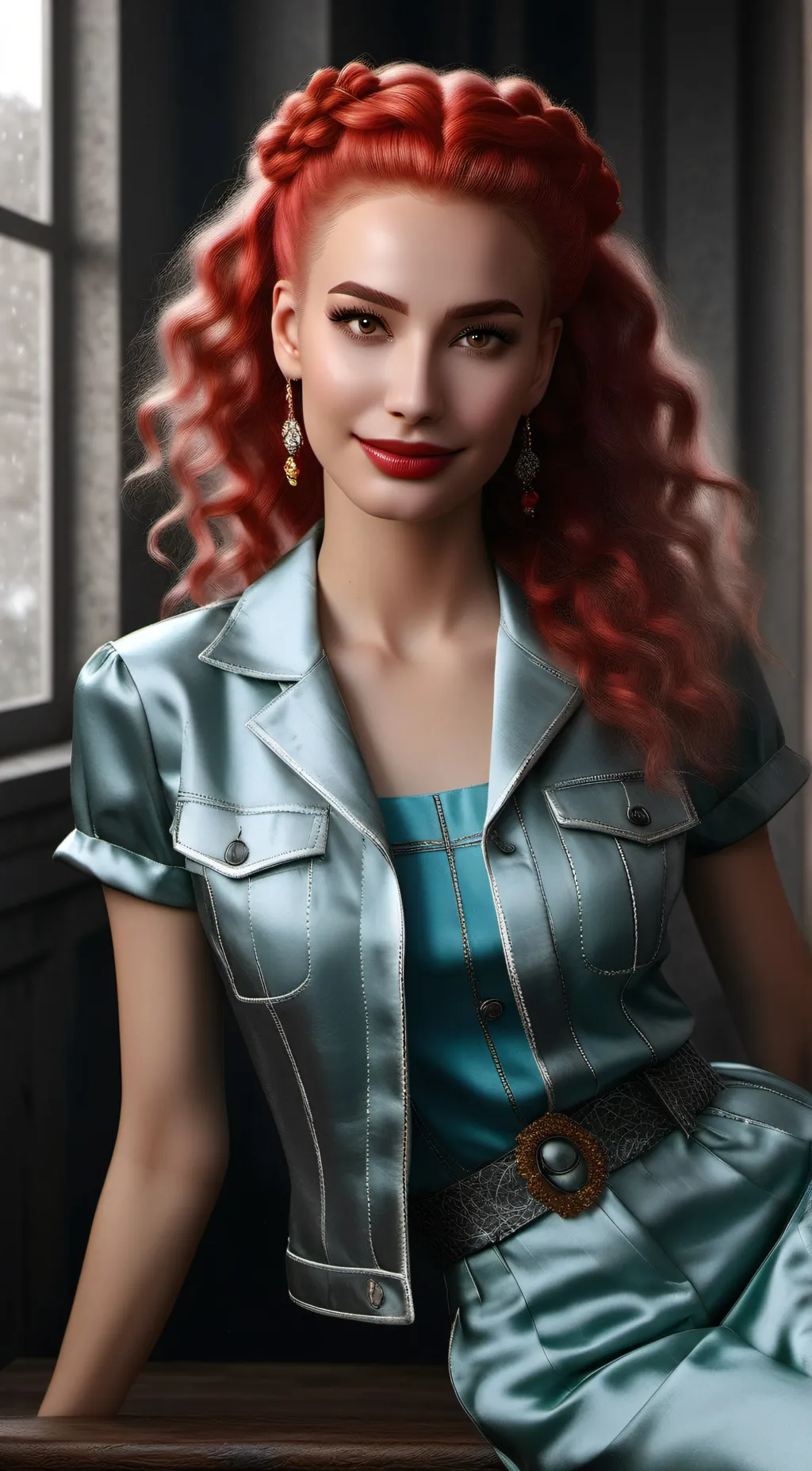 ai character: Red background