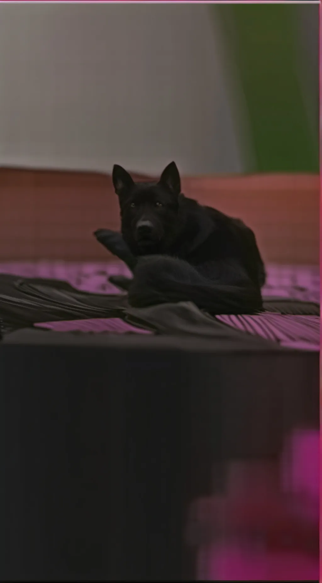 ai character: My dead dog Milo  background