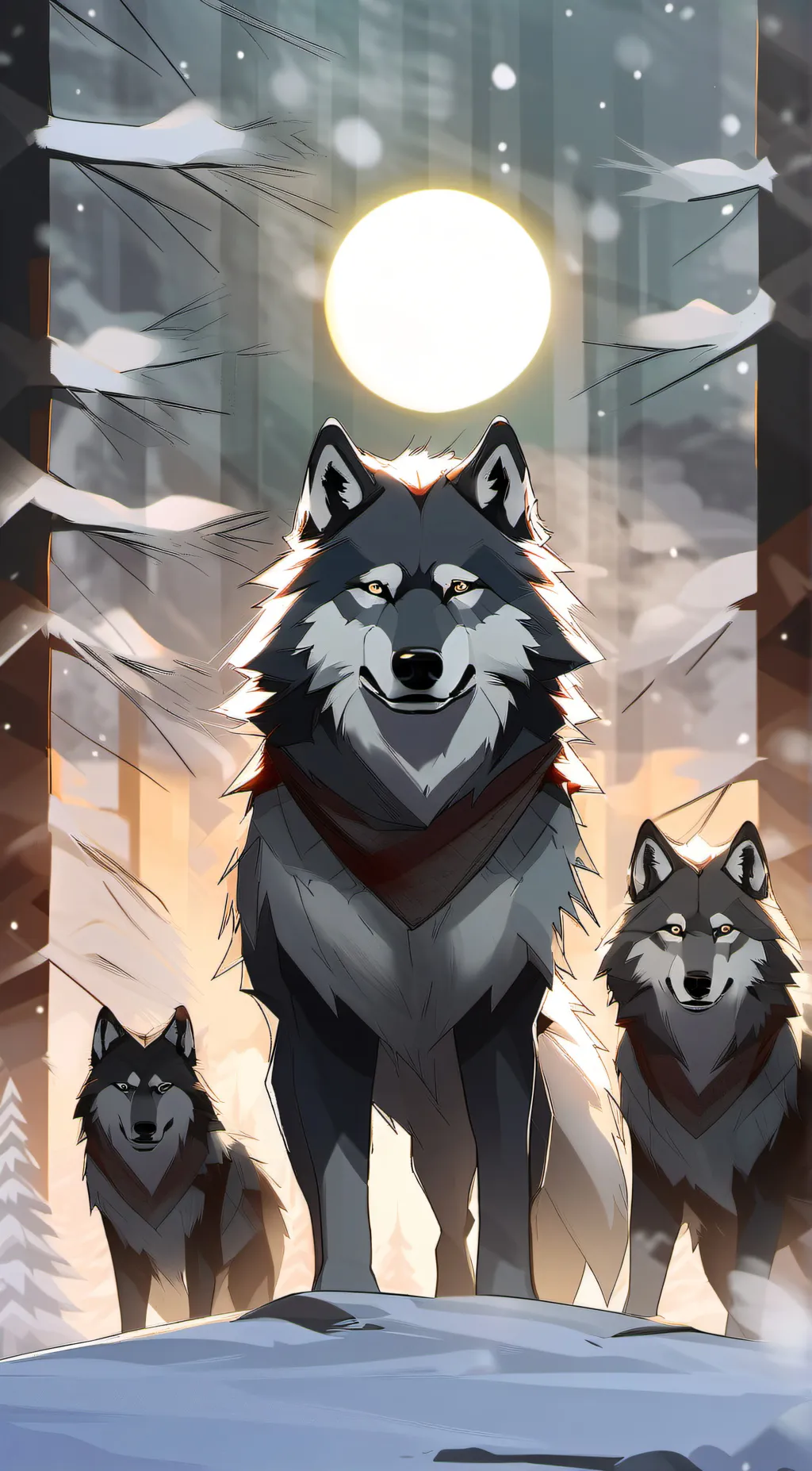 ai character: Winter background