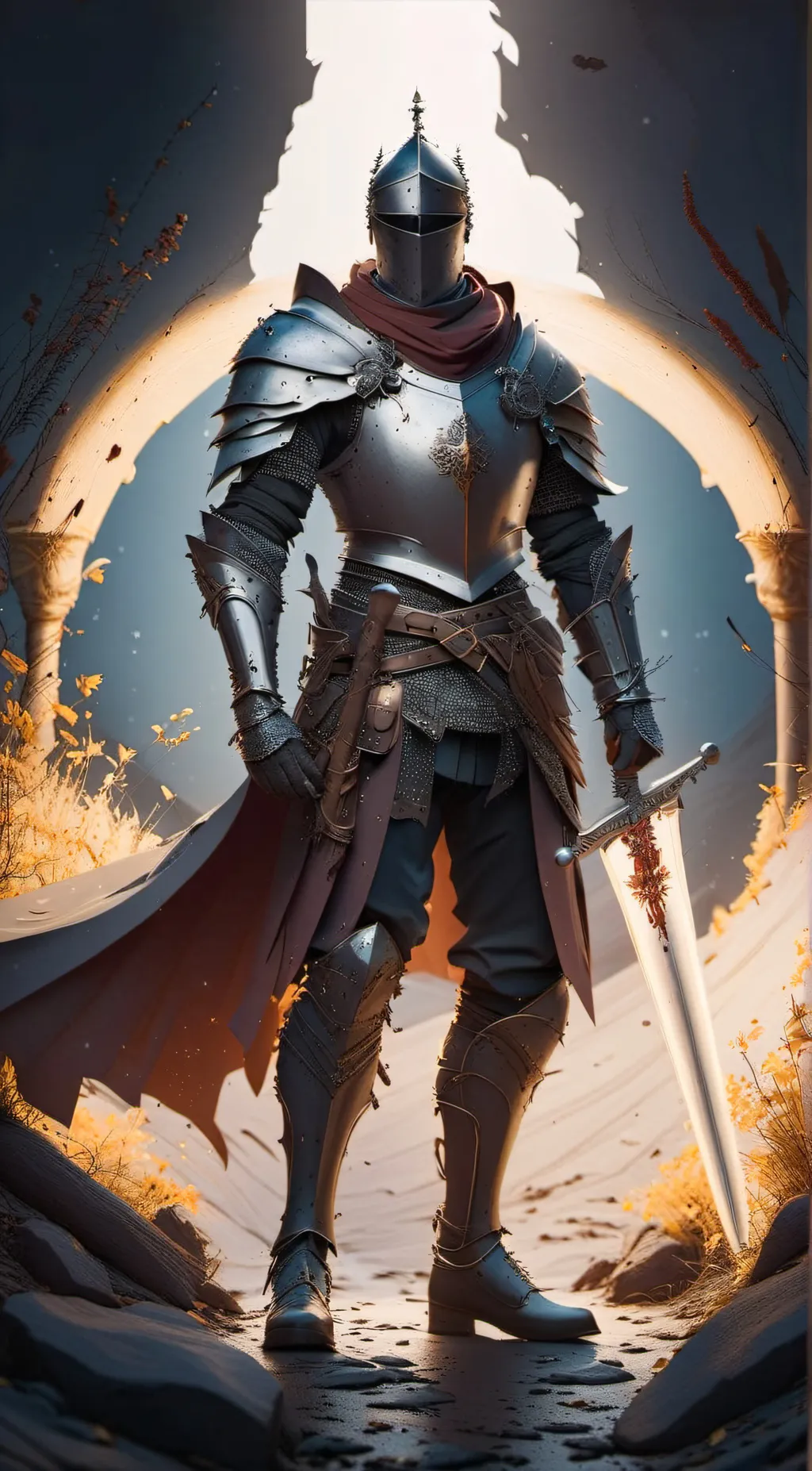 ai character: Knight adventure. background