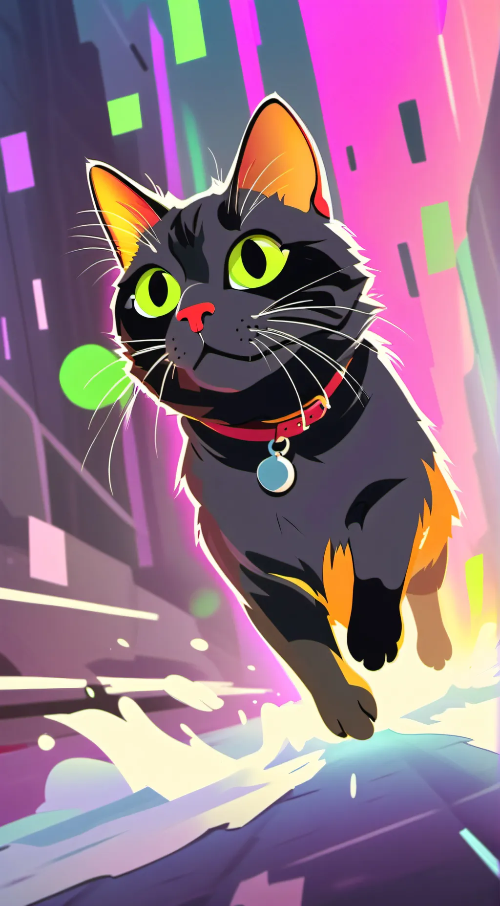 ai character: Pink ears background