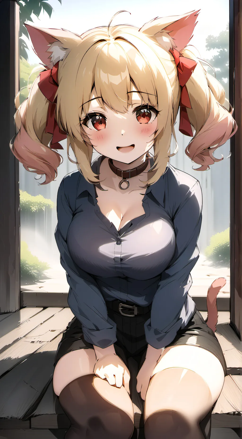 ai character: Cat girl background