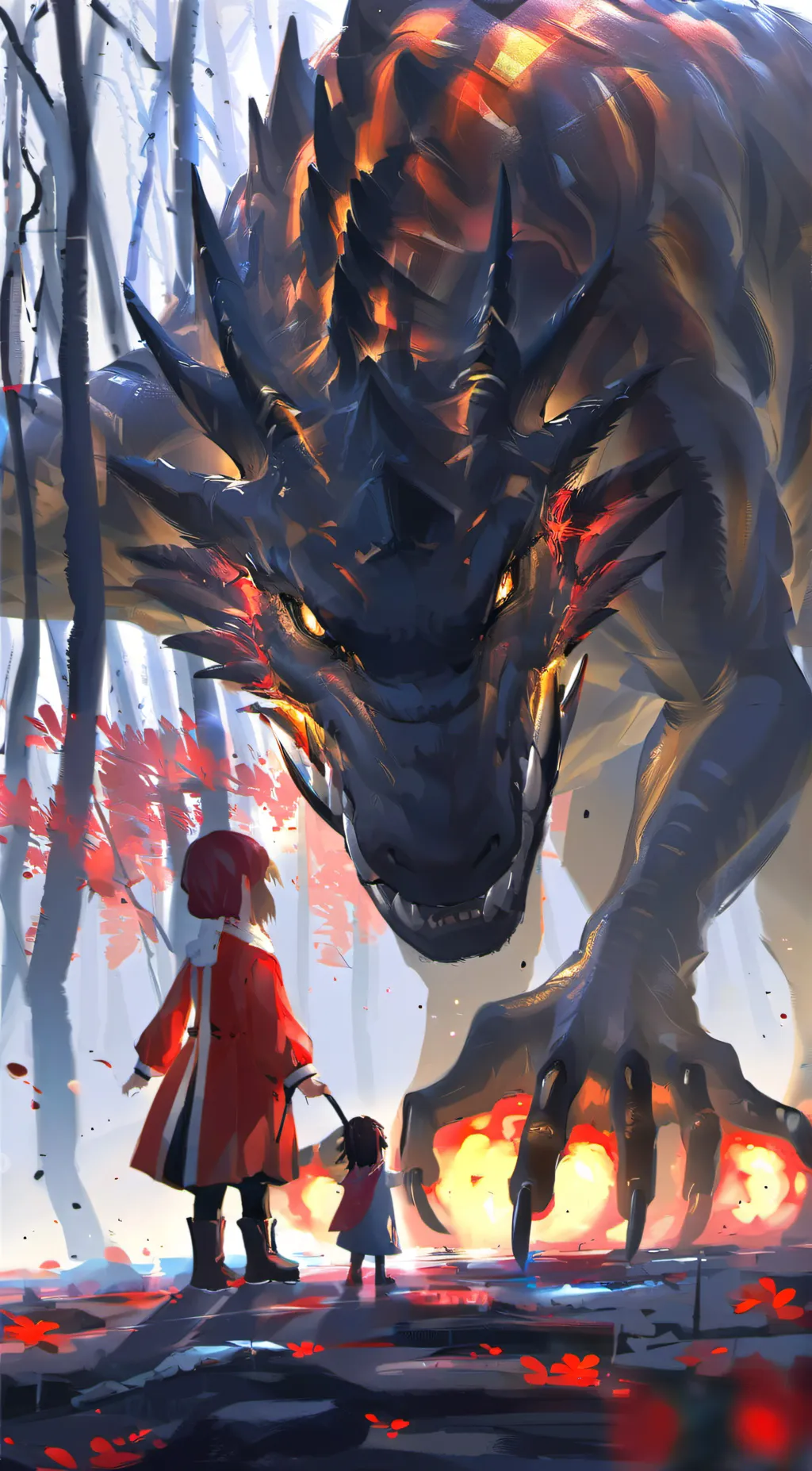 ai character: Maisie, Indoraptor background