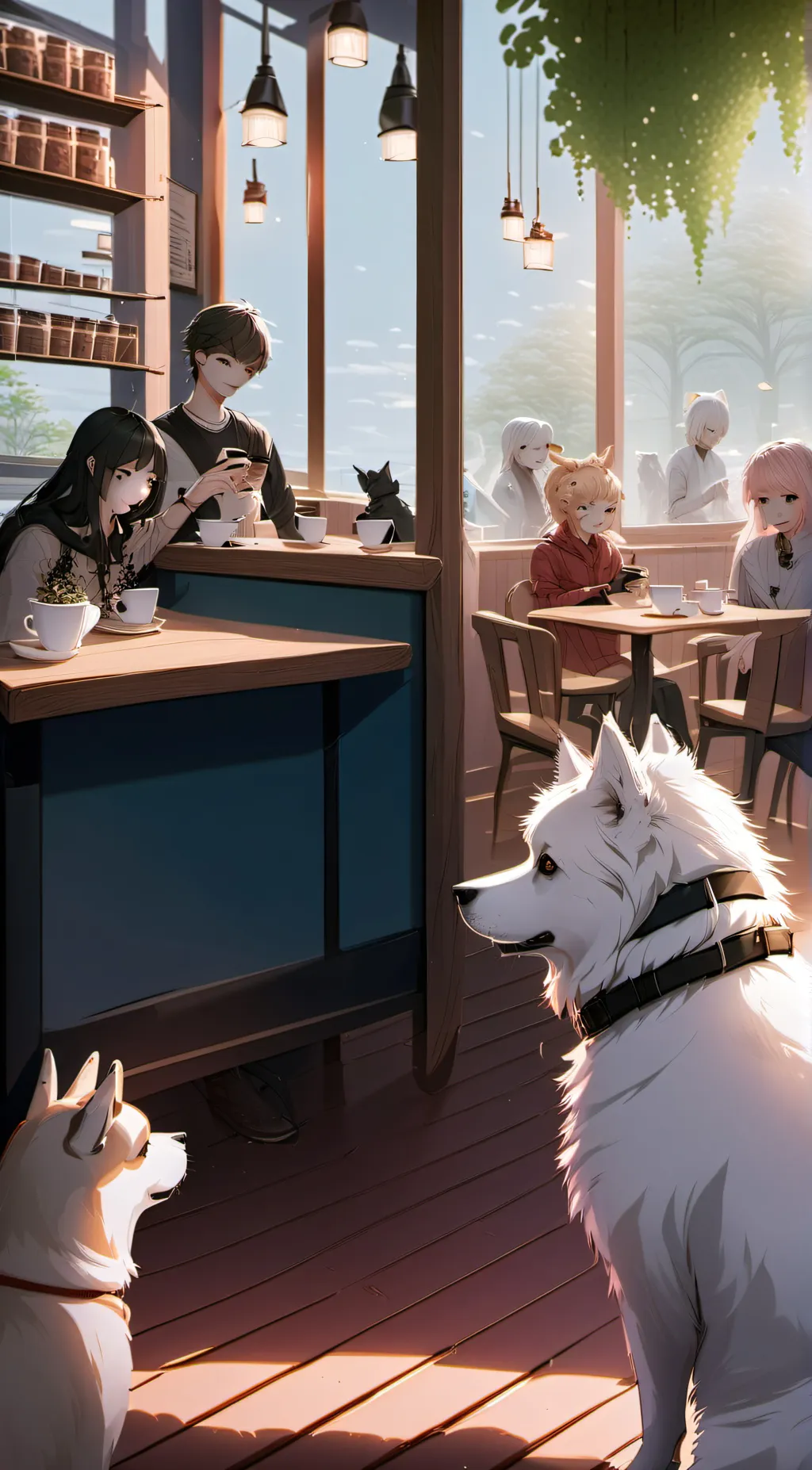 ai character: The Zoo Cafe background